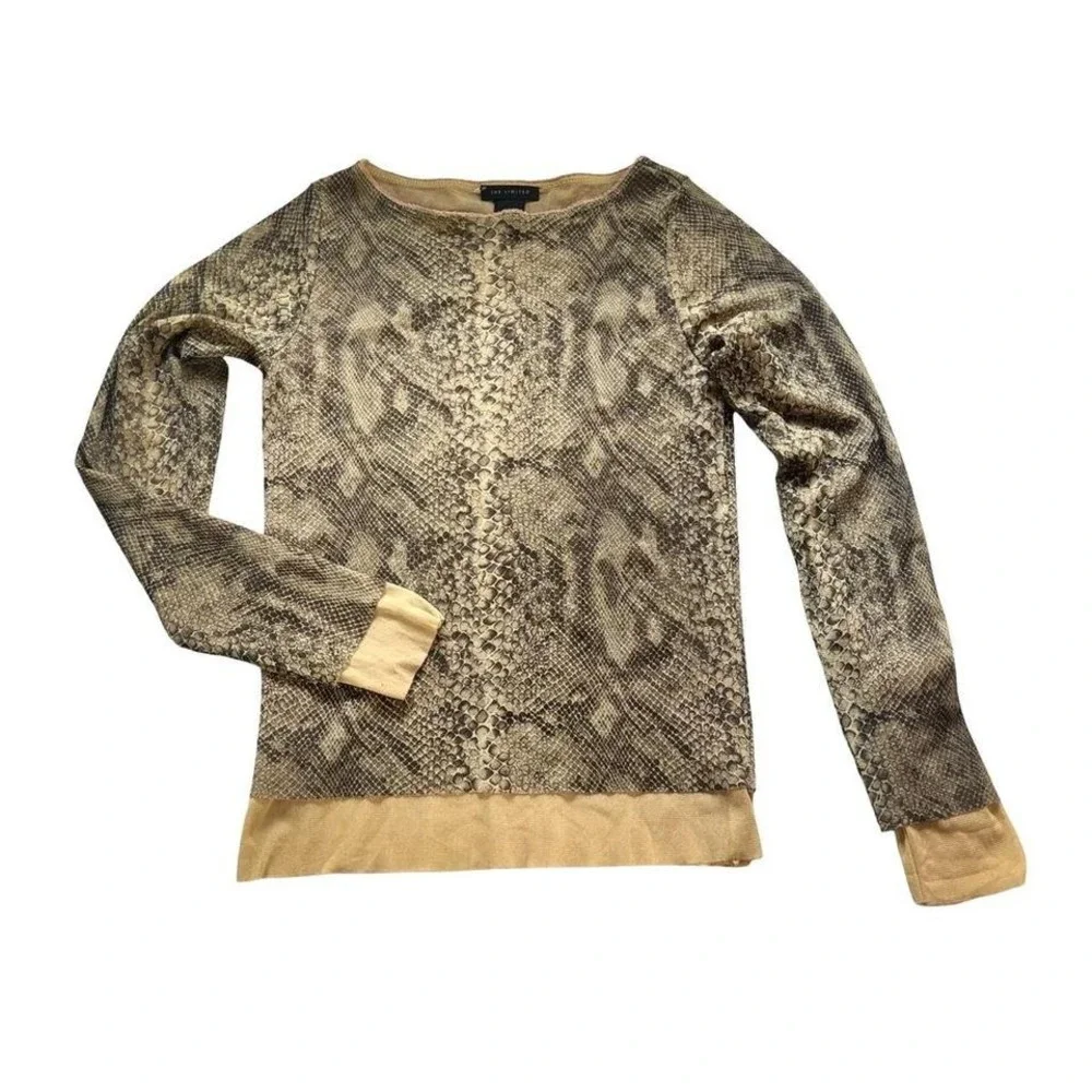 Stunning Rare 90s limited mesh snakeskin‎ top The Limited small EUC